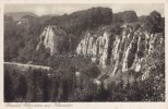 Hönnetal/Balve/Menden/Westfalen Ansichtskarte/Postkarte/Hönnetal, Felspartien mit Klusenstein -