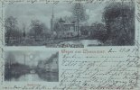 Warendorf Ansichtskarte/Postkarte/Gruss aus Warendorf./Emsbrücke. -