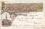 Witten Litho/Ansichtskarte/Gruss aus Witten./Kriegerdenkmal. -