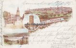 Remscheid Litho/Ansichtskarte/Gruss aus Remscheid./Thalsperre/Markt/Wasserthurm -