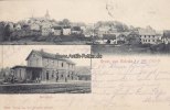 Belecke/Warstein Ansichtskarte/Postkarte/Gruss aus Belecke./Bahnhof. -