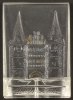 Drittes Reich/Lübeck WHW/Glasabzeichen/Deutsche Baudenkmäler/Holstentor Lübeck/Tieste Nr. 500 Bild