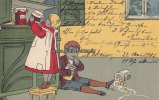 Deutsches Reich Ansichtskarte/Postkarte/Künstlerkarte/Kinder beim naschen -