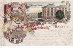 Hagen i. W. Ansichtskarte/Postkarte/Litho/Concerthaus u. Restaurant "Reichshalle" Hagen ... -