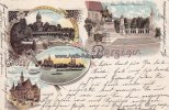 Breslau Ansichtskarte/Postkarte/Litho/Gruss von Breslau./Rathaus./Kreuzkirche u. Dom/... -
