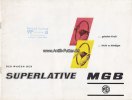 England Auto-Prospekt/Broschüre/MGB/Der Wagen der Superlative -