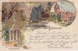 Detmold Ansichtskarte/Postkarte/Gruss aus Detmold./Schloss/Externsteine/Hermannsdenkmal -