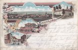 Badersleben/Huy Ansichtskarte/Postkarte/Litho/Gruss aus Badersleben/Strasse/Bahnhof/... -