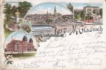 M. Gladbach Ansichtskarte/Postkarte/Litho/Gruss aus M. Gladbach/Kaiserbad/Kaiser Wilhelm ... -