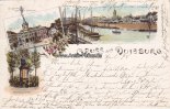 Duisburg Ansichtskarte/Postkarte/Litho/Gruss aus Duisburg/Kriegerdenkmal./Burgplatz ... -