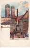 München O.J. Ansichtskarte/Künstler-Postkarte/signiert Kley/die Mariensäule 2
