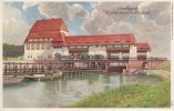 Kleinmachnow Ansichtskarte/Postkarte/Künstlerkarte/signiert C. Krebs./Teltowkanal: ... -