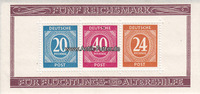 Berlin Blockausgabe: Briefmarkenausstellung, Berlin/5 Reichsmark/Michel 12 A (gezähnt) -
