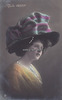 Deutsches Reich Ansichtskarte/Postkarte/Frauenportrait/handkoloriert/Mode 1909!!! -