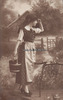 Deutsches Reich Ansichtskarte/Postkarte/Frau mit Eimer -