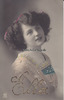 Deutsches Reich Ansichtskarte/Postkarte/Frau/handkoloriert/Glimmer/Ella -