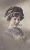 Deutsches Reich Ansichtskarte/Postkarte/Frau/handkoloriert -