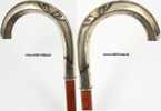 Deutsches Reich um 1900 Spazierstock / Gehstock / Flanierstock / Jugendstil / Art nouveau / 800er Silber 2-3
