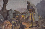 Deutsches Reich O.J. Ansichtskarte / Postkarte / Künstlerkarte von Karl Hayd Nächtliche Schanzarbeit 2-3