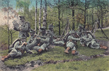Deutsches Reich Ansichtskarte / Postkarte / 2. Kgl. Sächs. Jäger-Bataillon No. 13. (Felduniform) -