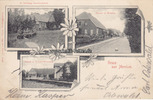 Morsum/Verden (Thedinghausen) Ansichtskarte / Postkarte / Gruss aus Morsum. / Strasse in Morsum. / Schule ... -