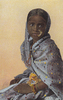 Indien Ansichtskarte / Postkarte / Indisches Mädchen -