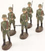 Deutsches Reich Spielzeug / 5 Soldaten marschierend / Elastolin -