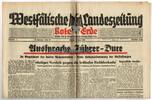 Drittes Reich/Westfalen Westfälische Landeszeitung Rote Erde / Amtliches Blatt der NSDAP -