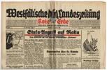 Drittes Reich/Westfalen Westfälische Landeszeitung Rote Erde / Amtliches Blatt der NSDAP -