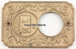 Deutsches Reich Alte Schalterplatte / Klingelschild / Abdeckrosette -