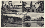 Meerhof i. W. Ansichtskarte / Postkarte / Meerhof i. W. / Siedlung / Kirche / Forsthaus / ... -