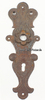 Deutsches Reich Türbeschlag / Geschmiedetes Haustürschild mit Rosette -