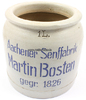 Aachen 1 L. Steinzeug Gefäß / Aachener Senffarbik Martin Bosten gegr. 1826 -