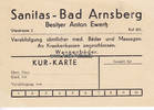 Arnsberg i. W. Kur-Karte / Sanitas-Bad Arnsberg -