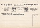 Arnsberg i. W. Rechnungsbogen / E. J. Schulte, Schneidermeister -
