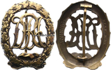Drittes Reich Deutsches Turn- und Sportabzeichen bis 1934 in Bronze -