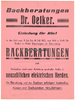Bestwig Plakat / Einladung / Backberatungen Dr. Oetker / Backen mit neuzeitlichen ... -