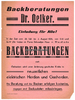 Meschede Plakat / Einladung / Backberatungen Dr. Oetker / Backen mit neuzeitlichen ... -