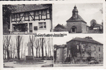 Jerxheim Ansichtskarte / Postkarte / Gruß aus Jerxheim / Geschäftshaus Meyer / Kirche ... -