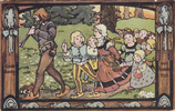Hameln Ansichtskarte / Postkarte / Künstlerkarte/Kinder Auszug aus Hameln 1284 -