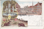 Hameln Ansichtskarte / Postkarte / Litho / Gruss aus Hameln. / Osterstrasse. / ... -