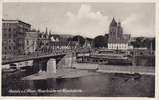 Hameln a. d. Weser Ansichtskarte / Postkarte / Hameln a. d. Weser, Weserbrücke mit Münsterkirche. -