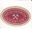 Kirchen a/d Sieg Siegelmarke / Verschlussmarke / Kruppsche Bergverwaltung Kirchen a/d Sieg -