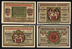4 x 75 Pf 15.7.1921 Lennep / Rheinland Stadt 1-2