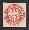 Hannover Siegelmarke / Verschlussmarke / Königl. Kanalbau-Direktion -