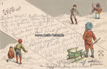 Deutsches Reich Ansichtskarte / Künstlerkarte / Litho / Ackermann's Schlüssel-Garn. / Gruss aus -