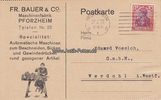 Werdohl/Pforzheim Ansichtskarte / Postkarte / Fr. Bauer & Co. Maschinenfabrik Pforzheim -