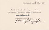 Sibyllenort / Szczodre / Sybilin / Schlesien / Sac Danksagungskarte / Friedrich August III. / mit Faksimile Unterschrift -