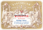 Weyregg / Attersee / Österreich 1871 Einladungskarte / Litho / Einladung zum ersten heiligen Messopfer des ... 1-2