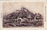 Teplitz-Schönau / Teplice / Tschechien Carte de visite / CdV / Schlossberg vor dem Jahre 1656. / Teplitz. -